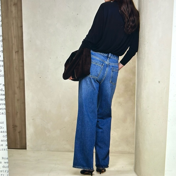 Banana Republic Factory wide leg trouser jeans - Picture 4 of 8